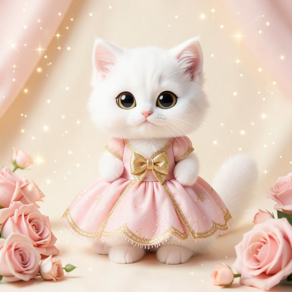Pink Princess Cat Dress