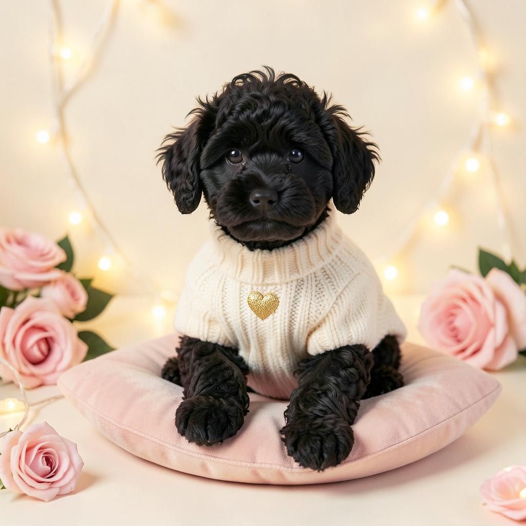 Golden Heart Knit Sweater